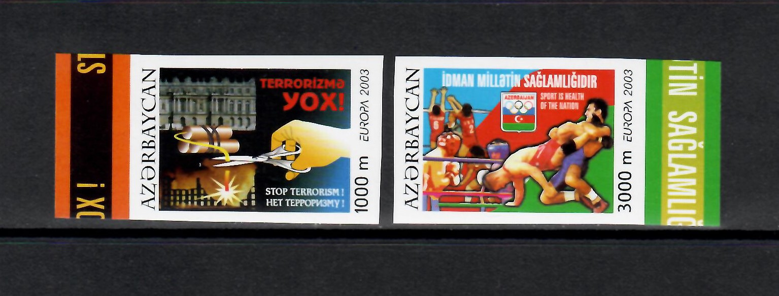 AZERBAIJAN 2003 -IMPERFORATED-Europa-2003,2v -MNH **